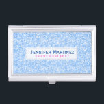 Eleganter blauer Glitzer & Glitzern Textur 2 Visitenkarten Dose<br><div class="desc">Eleganter blauer Glitzer und Glitzern mit rosa blauen und blauen Grün. Empfohlen Blau und Rosa Schriftart Farbe. Verfügbar auf anderen Produkten. Vollständig anpassbare Visitenkartenhalter-Vorlage. Wenn Sie Hilfe bei der Anpassung eines meiner Designs benötigen,  kontaktieren Sie ArtOnWear Designer. Kostenlose Textformatierung mit Live-Hilfe auf Anfrage.</div>