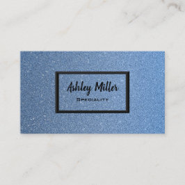Eleganter blauer Glitzer Visitenkarte