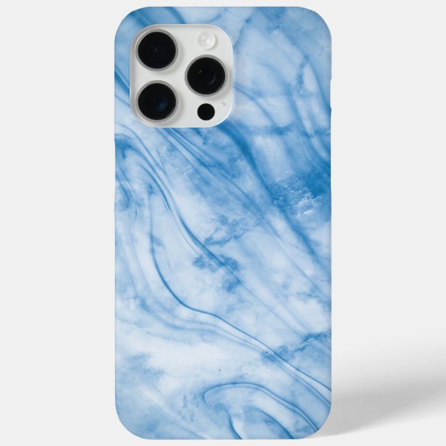 Eleganter blauer Marmor  Case-Mate iPhone Hülle (Rückseite)