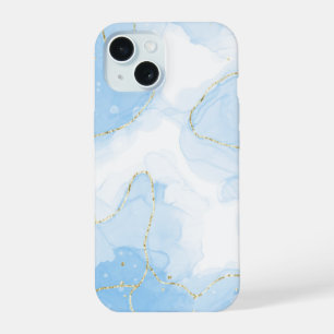Eleganter blauer Marmor  iPhone 15 Hülle