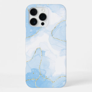 Eleganter blauer Marmor iPhone 16 Pro Max Hülle