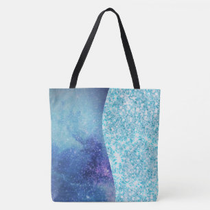 Eleganter blauer Moderner Gradientenstar Glitzer Tasche