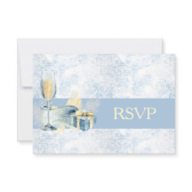 Eleganter blauer und weißer Champagner Hochzeit RS
