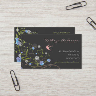 Eleganter blauer visitenkarte