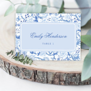 Eleganter blauer weißer Chinoiserie-Sitzplatztisch Tischnummer