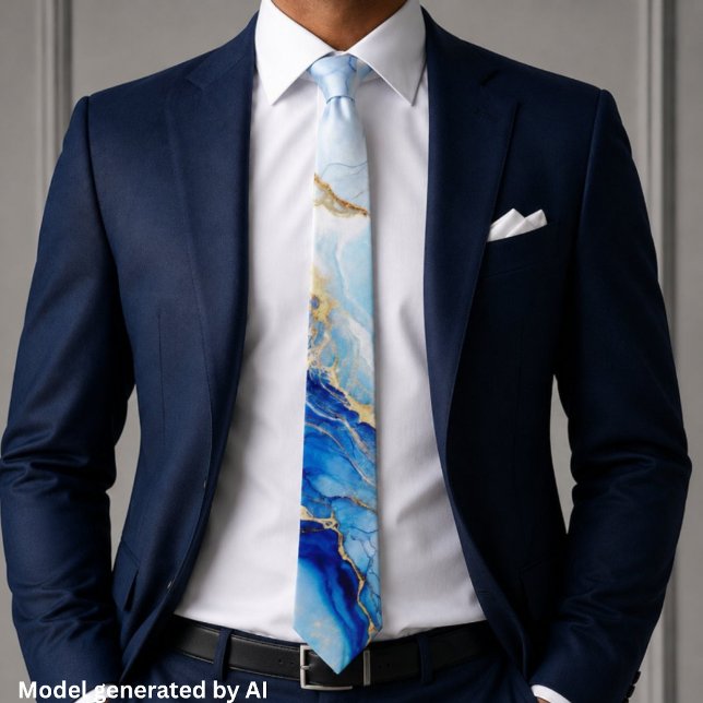 Eleganter Blaugoldmarmor Krawatte (Von Creator hochgeladen)