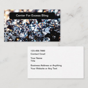 Eleganter Bling-Schmuck Theme Visitenkarte