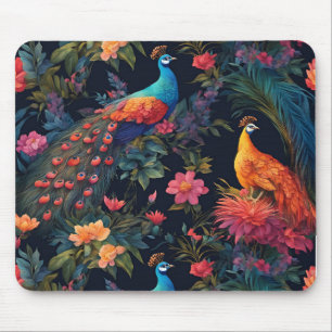 Eleganter Blue and Gold Park/Garten: Mousepad