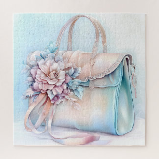 Eleganter Blue and Pink Pastel Handbag