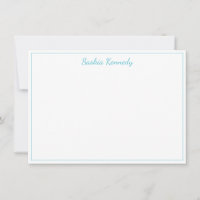 Eleganter Blue Dancing Script Border