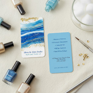 Eleganter Blue-Gold-Marmor Visitenkarte