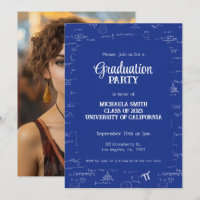 Eleganter Blue Hand Lettering Foto Math Abschluss