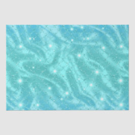 Eleganter Blue Mermaid Scales Metallic Glitzer Seidenpapier