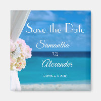 Eleganter Blue Ocean Beach Save the Date