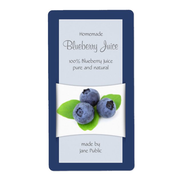 Eleganter Blueberry Juice oder Jam (Vorne)