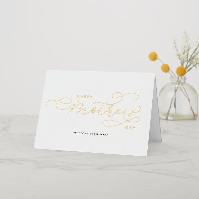 Eleganter Blüh Calligraphie Happy Mother Day (Schenken)
