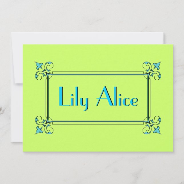 Eleganter Blüh Frame Ankündigung (Vorderseite)