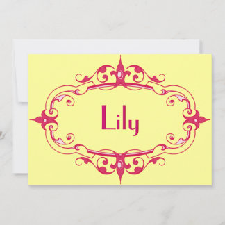 Eleganter Blüh Frame Einladung