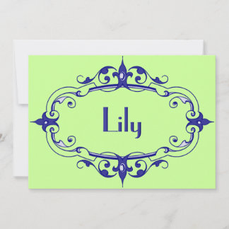 Eleganter Blüh Frame Einladung