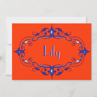 Eleganter Blüh Frame Einladung