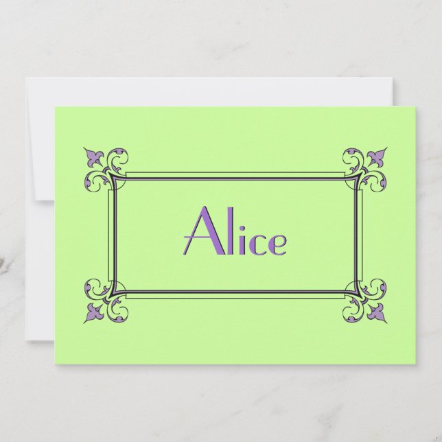 Eleganter Blüh Frame Einladung (Vorderseite)