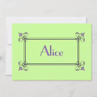 Eleganter Blüh Frame Einladung