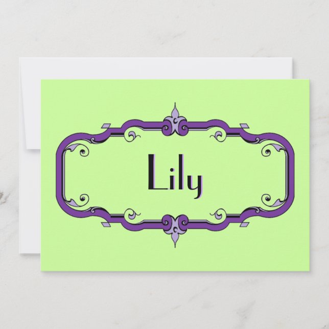 Eleganter Blüh Frame Einladung (Vorderseite)