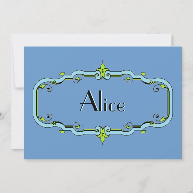 Eleganter Blüh Frame Einladung (Vorderseite)