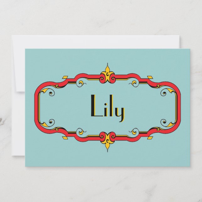 Eleganter Blüh Frame Einladung (Vorderseite)