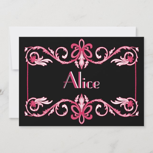 Eleganter Blüh Frame Einladung (Vorderseite)