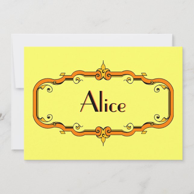 Eleganter Blüh Frame Einladung (Vorderseite)