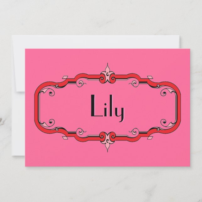 Eleganter Blüh Frame Einladung (Vorderseite)