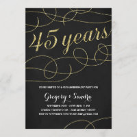 Eleganter Blüh | Imitate Gold Foil 45 Jahre Jubilä