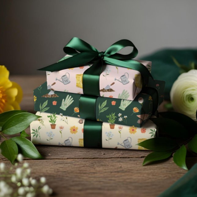 Eleganter blühender botanischer Garten Girly Geschenkpapier Set (Elegant Blooming Floral Botanical Garden Girly Wrapping Paper Sheets)