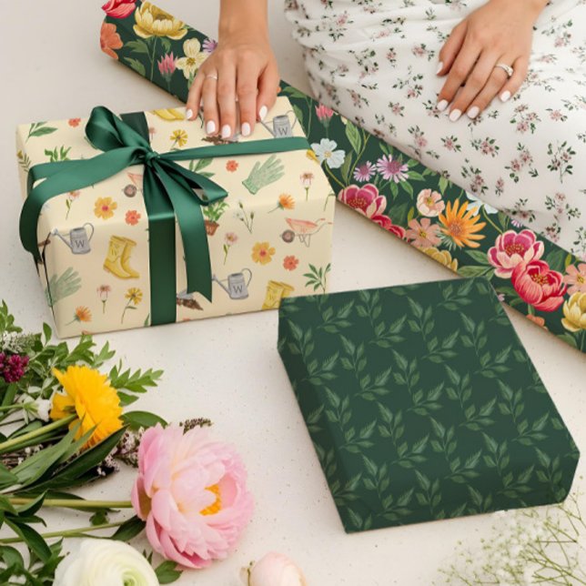 Eleganter blühender botanischer Garten Girly Geschenkpapier Set (Celebrate life’s special moments with our beautifully curated Wrapping Paper Sheet Set, featuring th)