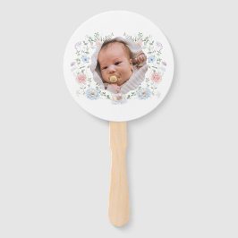 Eleganter Blumen-Rahmen-Taufe Handfan Fächer