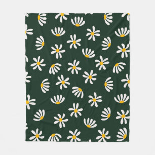 Eleganter Blumenaufdruck Botanische Wandkunst Fleecedecke