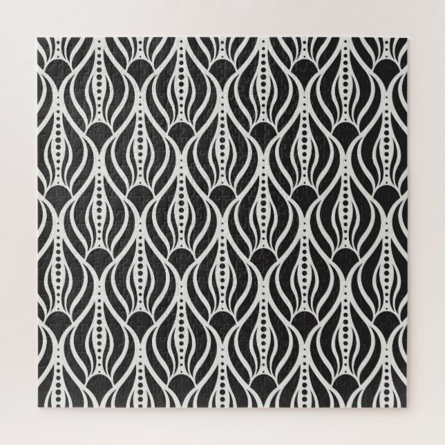 Eleganter Blumendampfer, nahtloser Jugendstil-Patt (Vertikal)