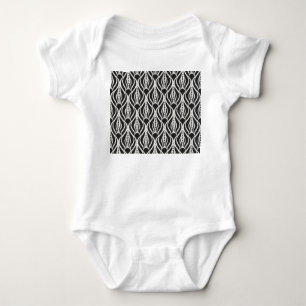 Eleganter Blumendampfer, nahtloser Jugendstil-Patt Baby Strampler