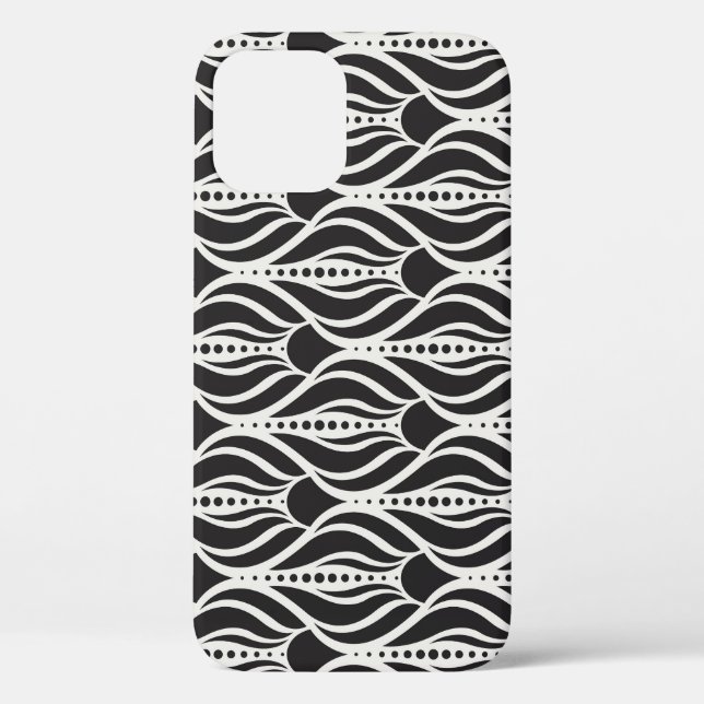 Eleganter Blumendampfer, nahtloser Jugendstil-Patt Case-Mate iPhone Hülle (Rückseite)