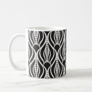 Eleganter Blumendampfer, nahtloser Jugendstil-Patt Kaffeetasse