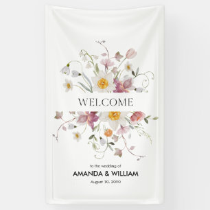 Eleganter Blumenempfang Banner