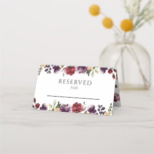 Eleganter Blumenempfang reserviert Tabelle Platzkarte