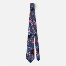 Eleganter Blumengarten 4. Juli Star Spangled Krawatte