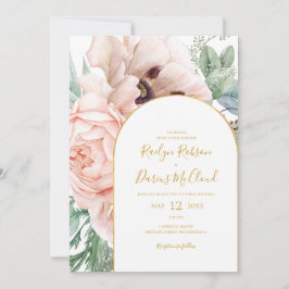 Eleganter Blumengarten | Alle in einer Hochzeit Einladung