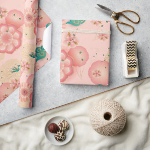 Eleganter Blumengarten Geschenkpapier