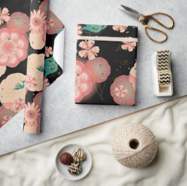 Eleganter Blumengarten Geschenkpapier