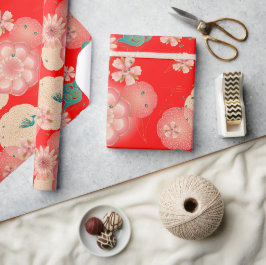 Eleganter Blumengarten Geschenkpapier
