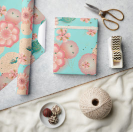 Eleganter Blumengarten Geschenkpapier