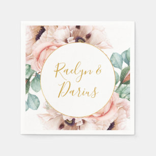 Eleganter Blumengarten Hochzeit von Napkins Serviette